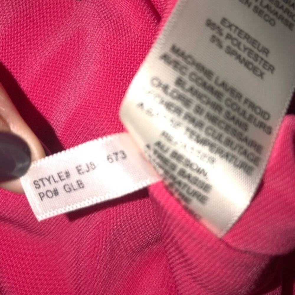 Eliza J Faux Wrap Wide Leg Jumpsuit In Strawberry Small NWT - Picture 8 of 10